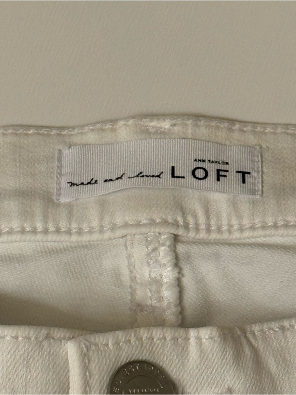 Loft Women's White Modern Skinny Crop Jeans Size 4 - Picture 3 of 6